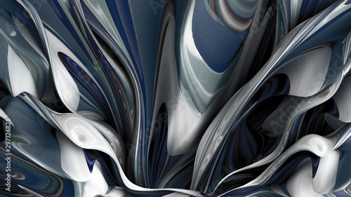 Wallpaper Mural Bright background with a volumetric pattern and print. 3d illustration, 3d rendering. Torontodigital.ca