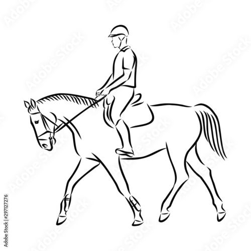 Fototapeta Naklejka Na Ścianę i Meble -  horse and jockey