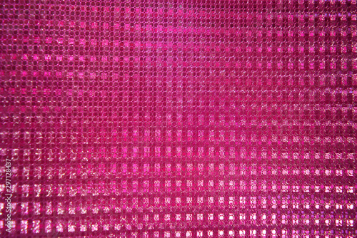 Holographic pink background with various types of modulation and reflection. Bright and colorful colors with structural units, reflections and light.