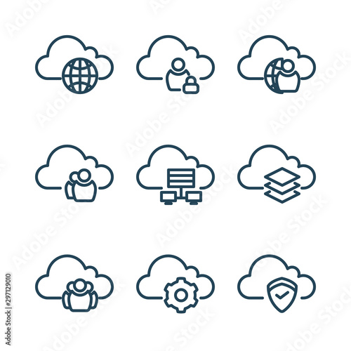 Cloud Computing Icon Set