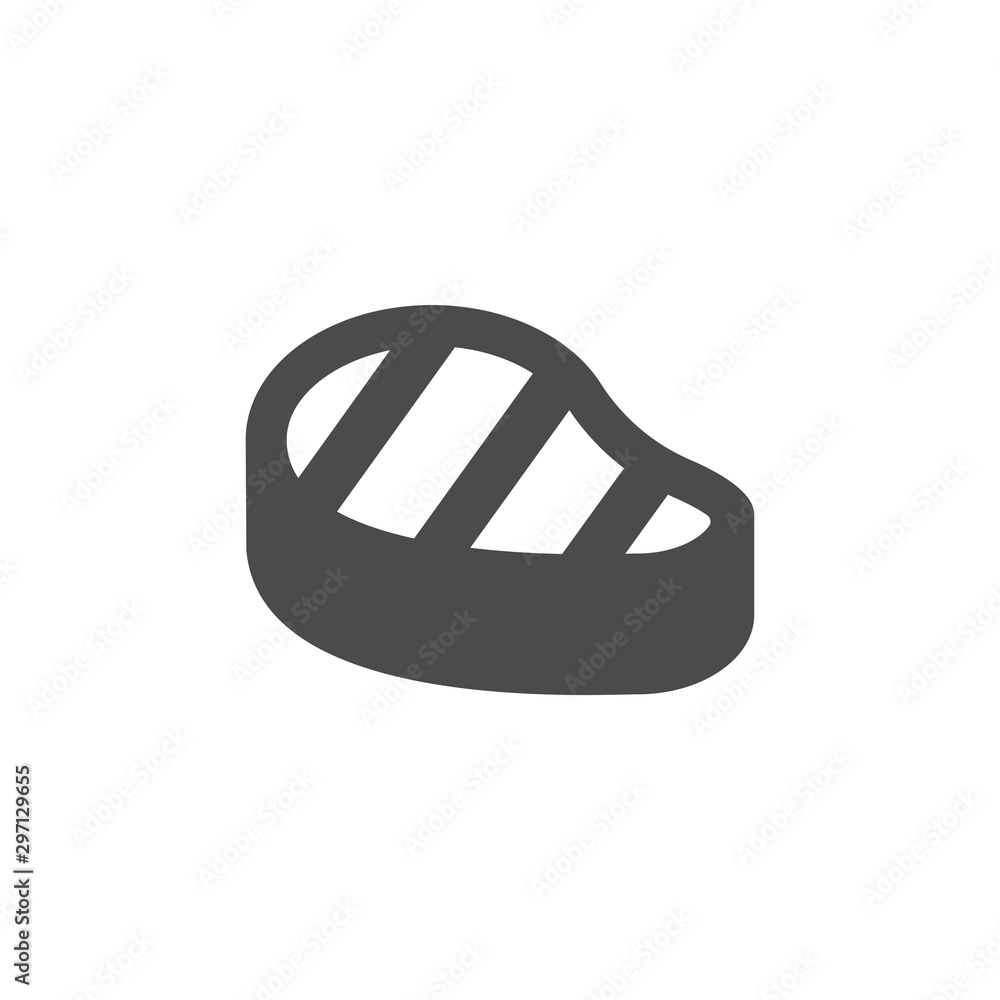 Steak meat icon vector. Linear style sign for mobile concept and web design. Steak meat symbol illustration. Pixel vector graphics - Vector. Steak meat icon vector. Linear style sign for mobile concept and web design. Steak meat symbol illustration. Pixel vector graphics - Vector.