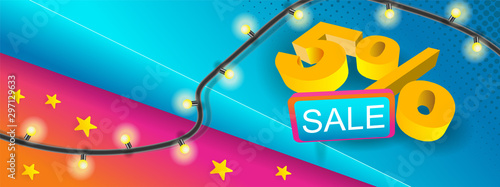 Sale banner design layout 5%