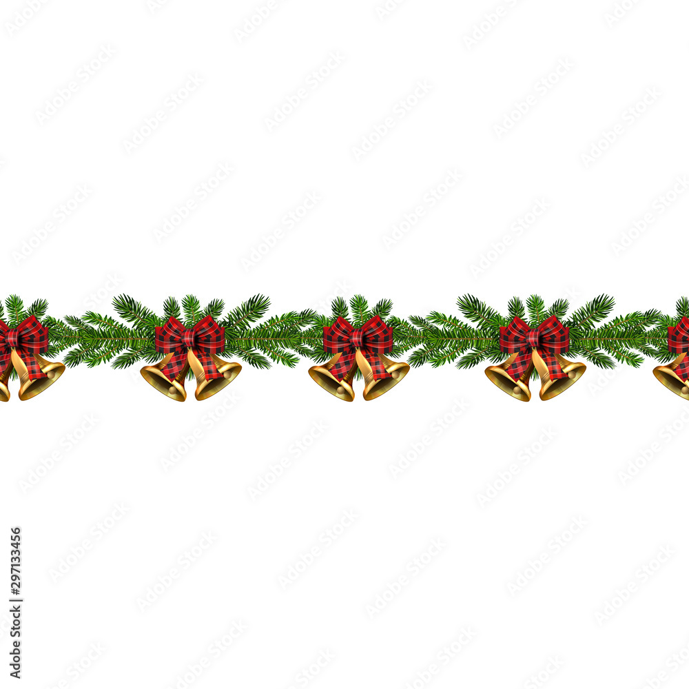 Christmas horizontal seamless border background Christmas horizontal seamless border background