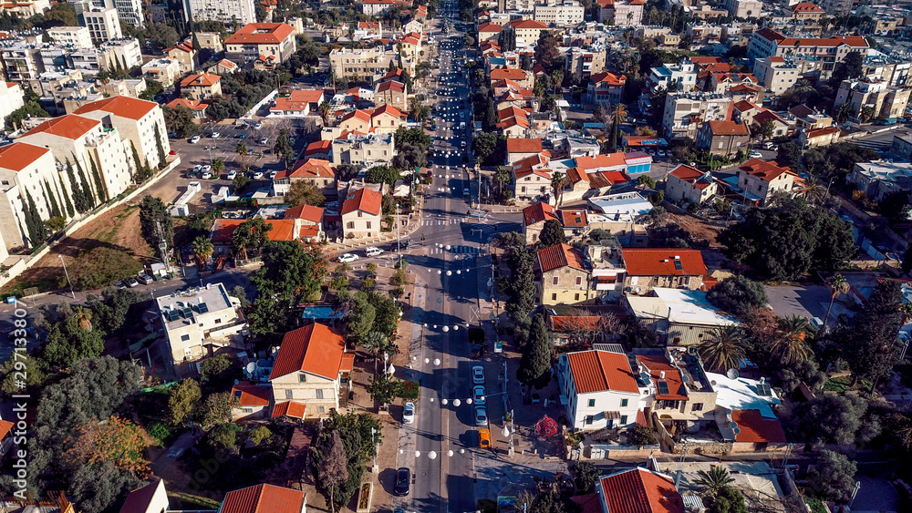 Aerial View to the Haifa Cityscape, Israel