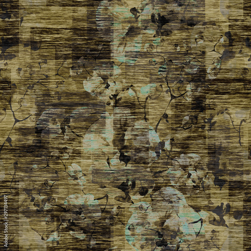 Watercolor seamless pattern. Illustration. Flowers