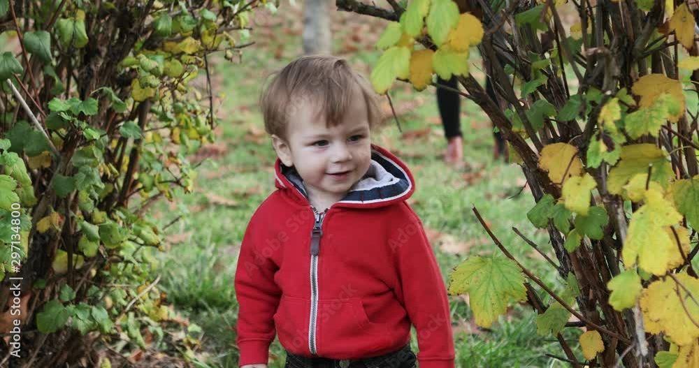 Infant boy falling in dense grass Infant boy falling in dense grass