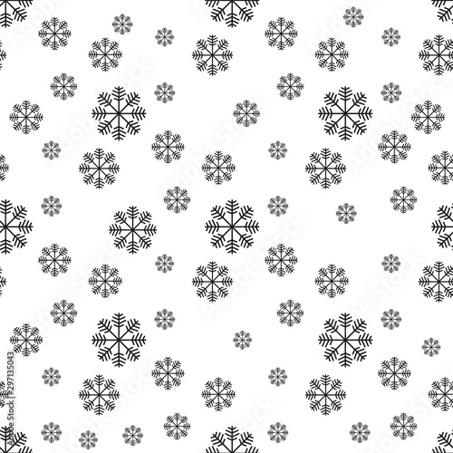 Christmas seamless pattern snowflake on white background eps 10