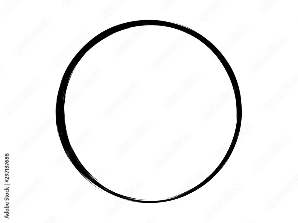 Grunge circle made of black paint for your project.Grunge oval shape made for marking. Grunge circle made of black paint for your project.Grunge oval shape made for marking.