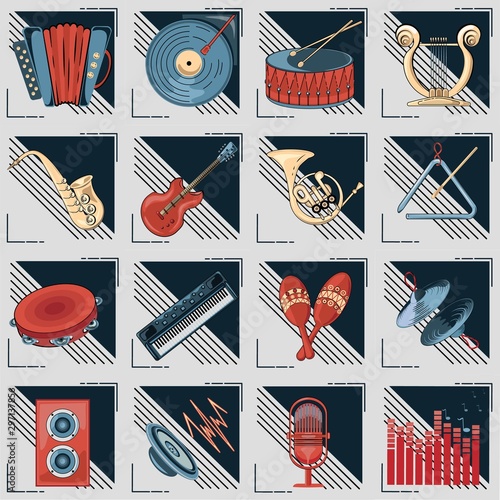 music, musical instruments, оборудование, система, иконки