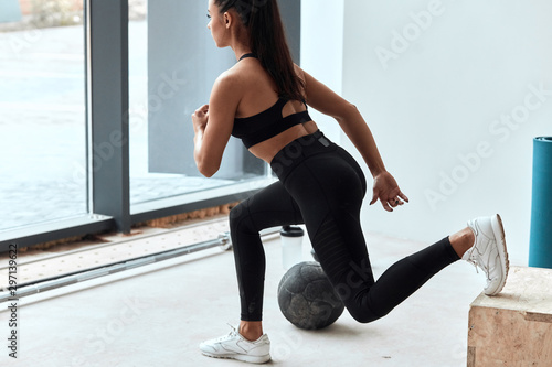 Side view on strong caucasi...