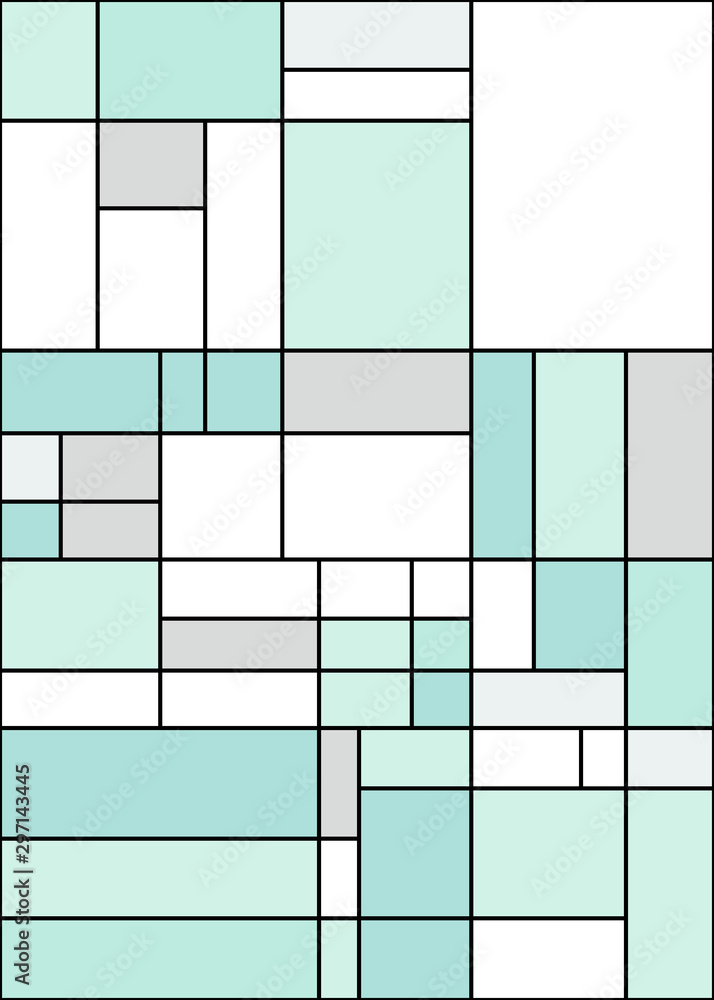 Piet Mondrian style Abstract Computational Generative Art background illustration Piet Mondrian style Abstract Computational Generative Art background illustration