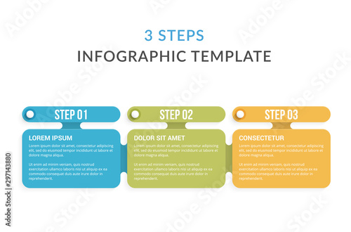 Infographic Template with 3 Steps