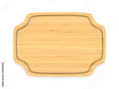 wooden banner on white back...