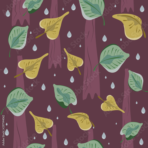 pattern  seamless   wallpaper  textile  autumn leaf fall  trees  