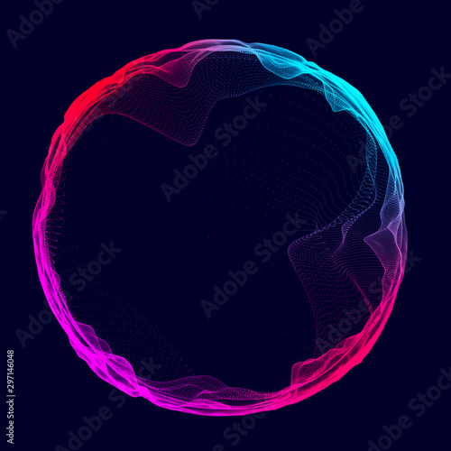Space-time portal. Abstract red grid wormhole. Futuristic 3d portal. Cosmic wormhole. Funnel-shaped tunnel. Spiral Technology. 3d rendering.