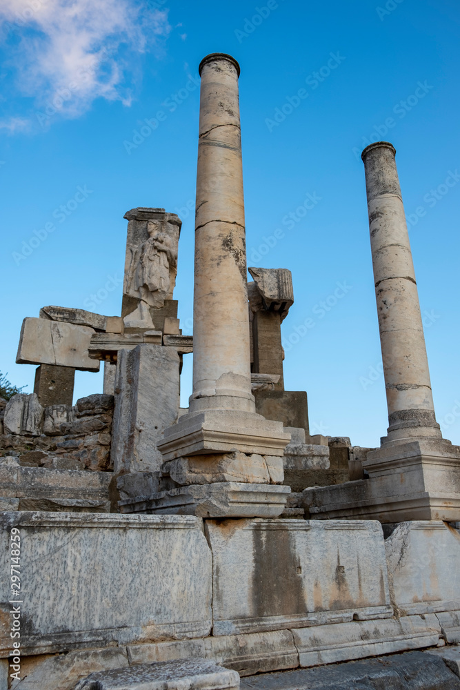 Ancient city Ephesus (Efes). Ancient architectural structures. Ephesus most visited ancient city in Turkey. Selcuk, Izmir TURKEY