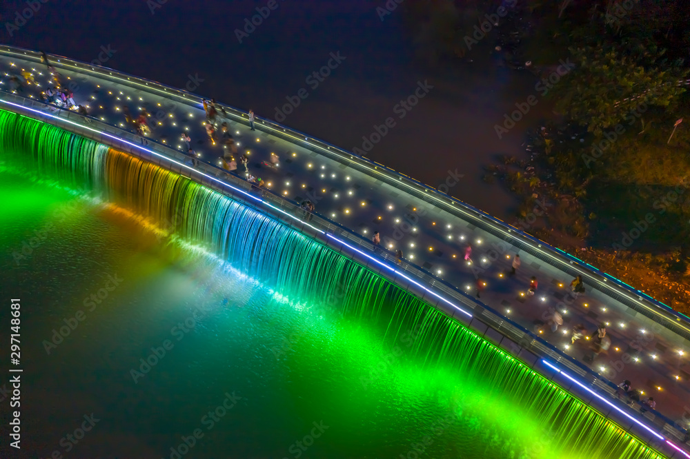 Starlight Bridge Aerial view of Starlight Bridge or Anh Sao Bridge which is a pedestrian ...