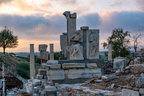 Ancient city Ephesus (Efes). Ancient architectural structures. Ephesus most visited ancient city in Turkey. Selcuk, Izmir TURKEY