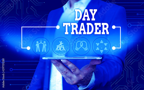 Принти на полотні Conceptual hand writing showing Day Trader