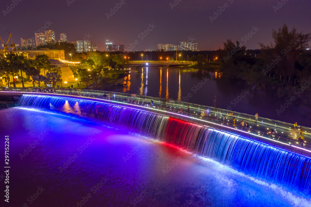 Starlight Bridge Aerial view of Starlight Bridge or Anh Sao Bridge which is a pedestrian ...