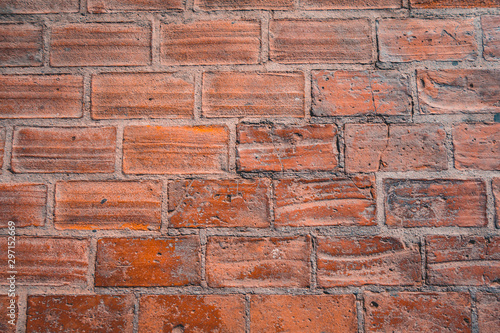 brick facade in warm colors