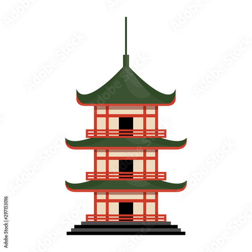Obraz na plátně Asian pagoda tower