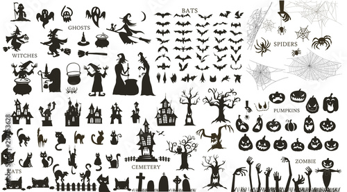Collection of a Halloween silhouettes