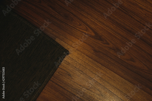 mat on wooden floor