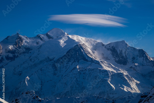 Cloud over Mont Blanc peak