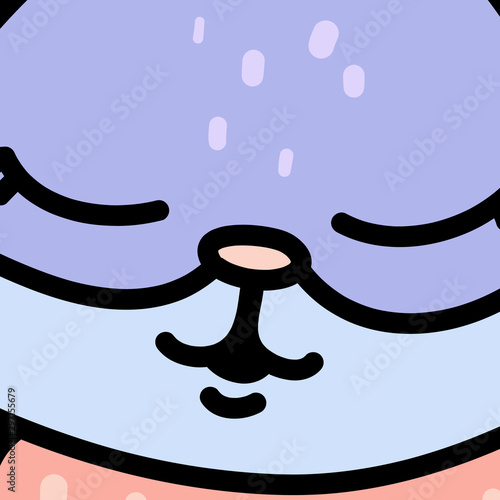 Cute baby hare snout cartoon vector illustration
