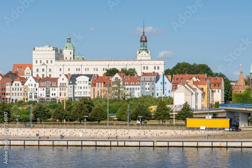 View of the city of Szczecin and the Oder River.