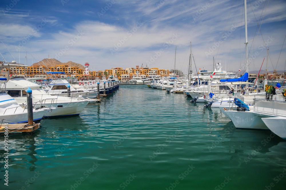 Sights of the marina in Cabo San Lucas Mexico