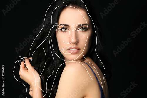 Portrait of beautiful woman...