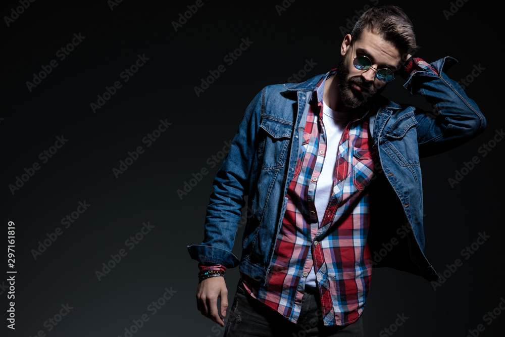 ciool fashion man scratching his neck ciool fashion man scratching his neck