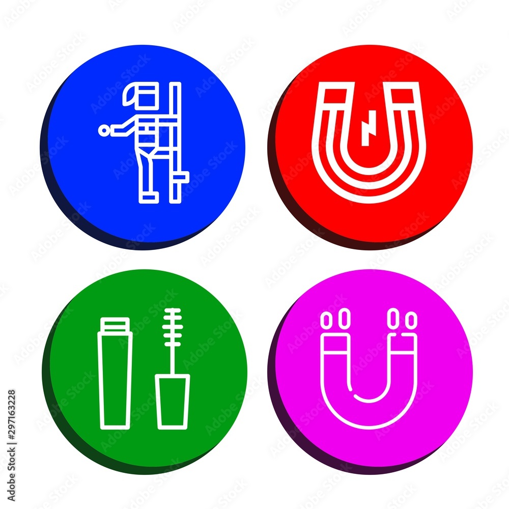 Set of attractive icons such as Pole dance, Magnet, Mascara , attractive Set of attractive icons such as Pole dance, Magnet, Mascara , attractive