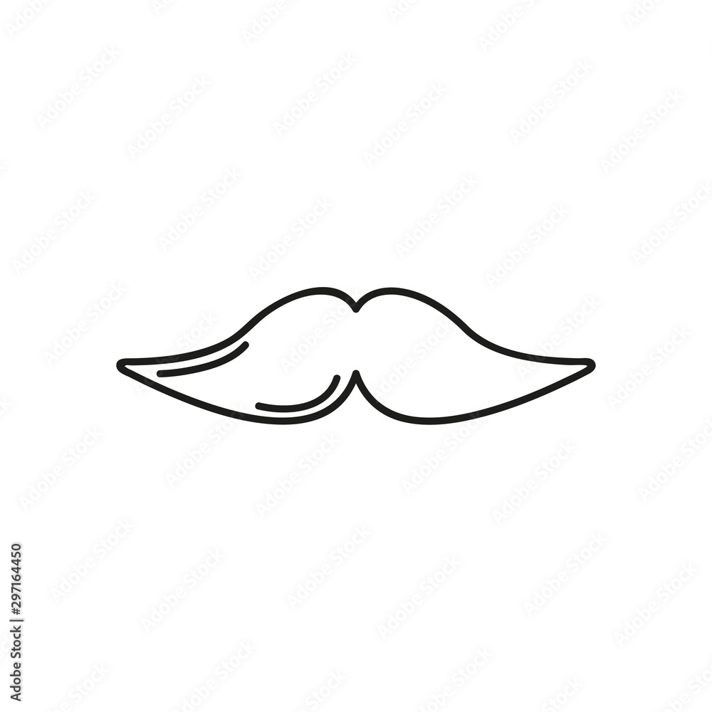 Moustache line icon, outline vector sign, linear style pictogram isolated on white. Symbol, logo illustration. Moustache line icon, outline vector sign, linear style pictogram isolated on white. Symbol, logo illustration.