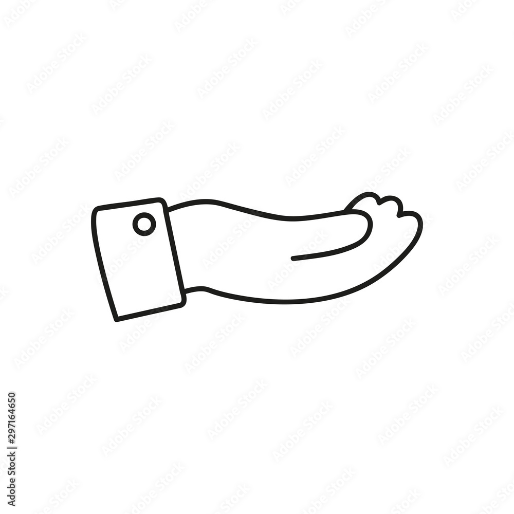 Hand icon in trendy flat style isolated on white background. Symbol for your web site design, logo, app, UI. Vector illustration, EPS Hand icon in trendy flat style isolated on white background. Symbol for your web site design, logo, app, UI. Vector illustration, EPS