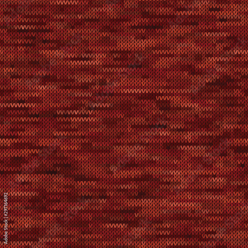 Knitted Marl Variegated Heather Texture Background. Red Maroon Blended Line Seamless Pattern. For Woolen Fabric, Cozy Winter Nordic Textile, Triblend Melange Scandi All Over Print. Vector EPS10 