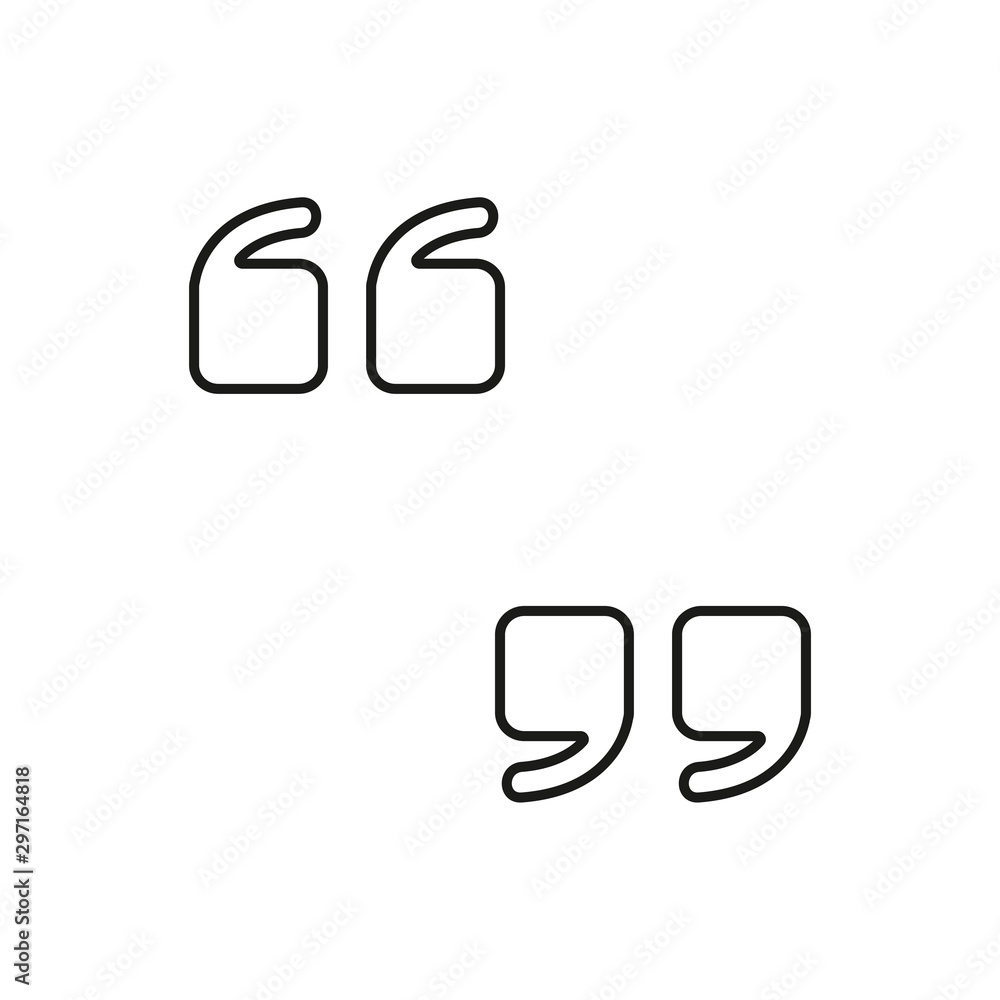Right quotes vector icon in modern style for web site and mobile app Right quotes vector icon in modern style for web site and mobile app