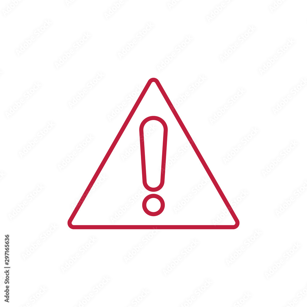 Warning attention line icon, outline vector sign, linear style pictogram isolated on white. Exclamation mark triangle symbol, logo illustration. Warning attention line icon, outline vector sign, linear style pictogram isolated on white. Exclamation mark triangle symbol, logo illustration.
