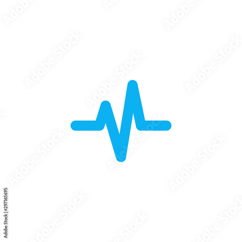 Heart beat, cardiogram, life line icon. Stock vector illustration isolated on white background.
