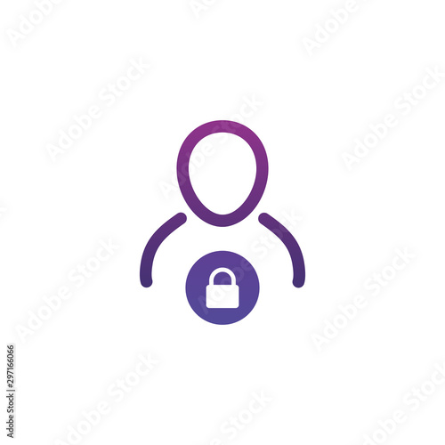 User login or authenticate icon, vector. Personal protection icon. Internet privacy protection icon. Password protected. Security key pad. Account. Connect