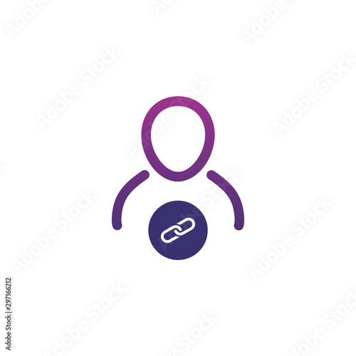 Link account or User icon. ...