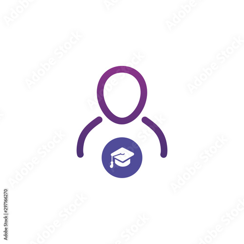 User icon with graduation c...