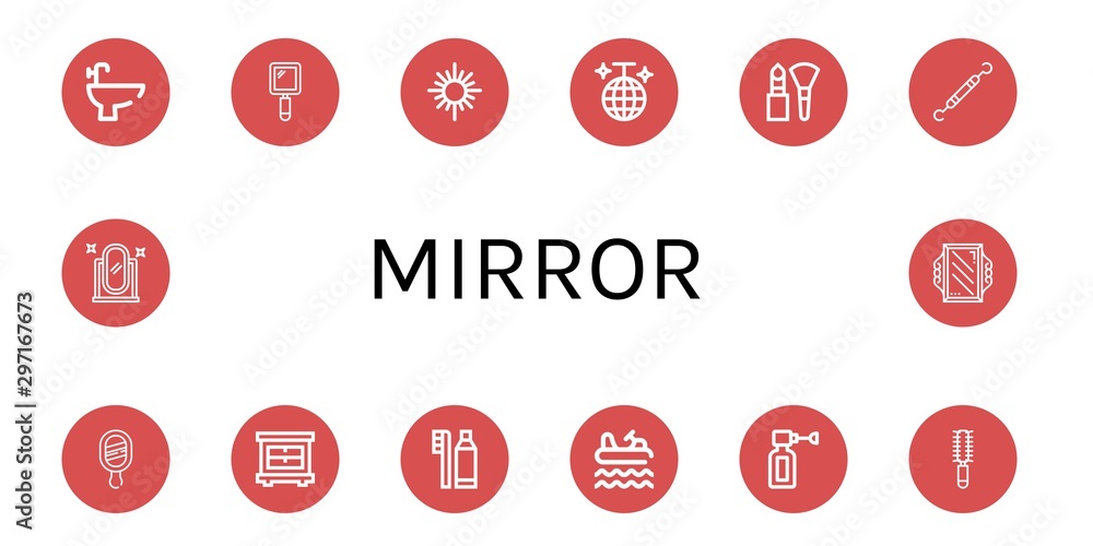 Set of mirror icons such as Bidet, Hand mirror, Mirror, Disco ball, Makeup, Dentist tools, Closet, Dental hygiene, Bumper, Ear spray, Hair brush, Full length , Set of mirror icons such as Bidet, Hand mirror, Mirror, Disco ball, Makeup, Dentist tools, Closet, Dental hygiene, Bumper, Ear spray, Hair brush, Full length ,