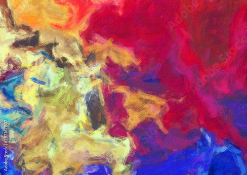 Colorful oil painting abstract art texture with brush strokes. Vintage Style background with space for text. Good for banner  design work and advertising or commercial. Can be printed in very big size