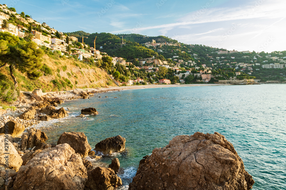 Beautiful landscape of the Cote d'Azur. Roquebrune Cap Martin, France Stock  Photo | Adobe Stock
