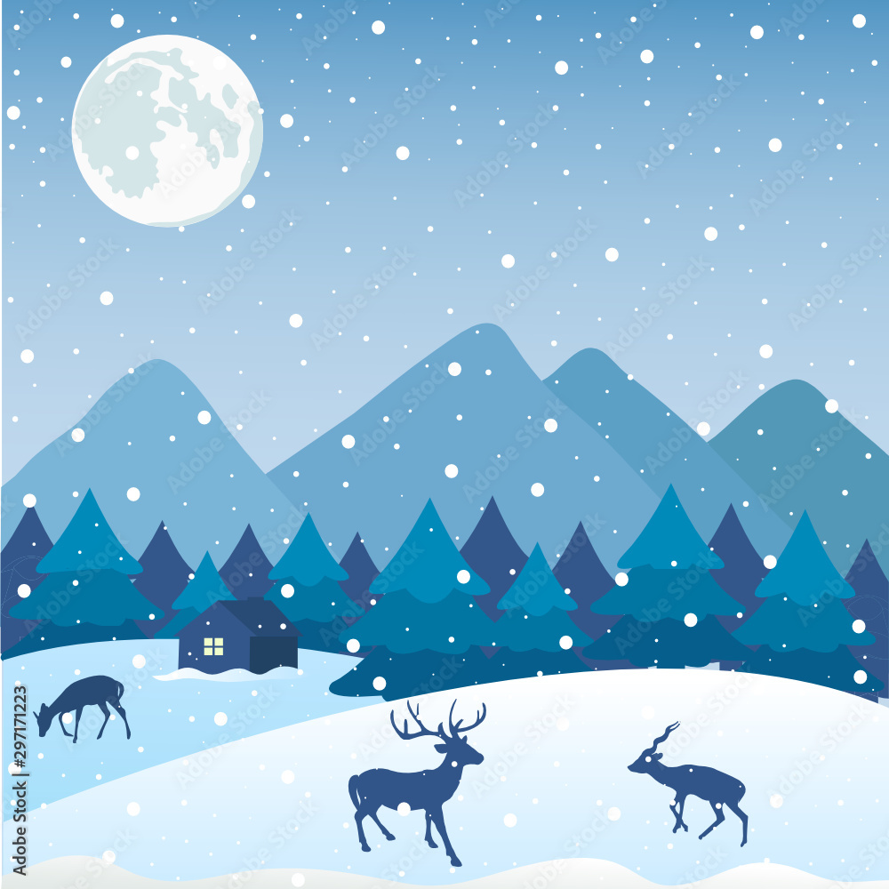 Winter background, landscape. New year and Christmas greeting card. Winter background, landscape. New year and Christmas greeting card.