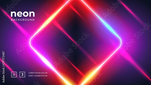 Futuristic abstract colorful vector background with Glowing electric bright neon lines . Abstract Modern Vector Layout