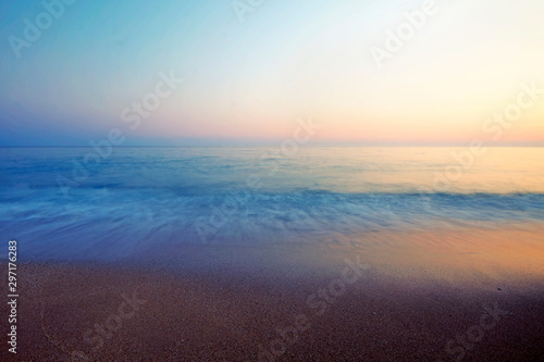 A peaceful sea and a shore